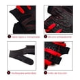 thumbnail image 4 of Guantes Gym Tacticos Pesas Crossfit Gimnasio Mujer Hombre Negro Con Rojo Talla M, 4 of 5