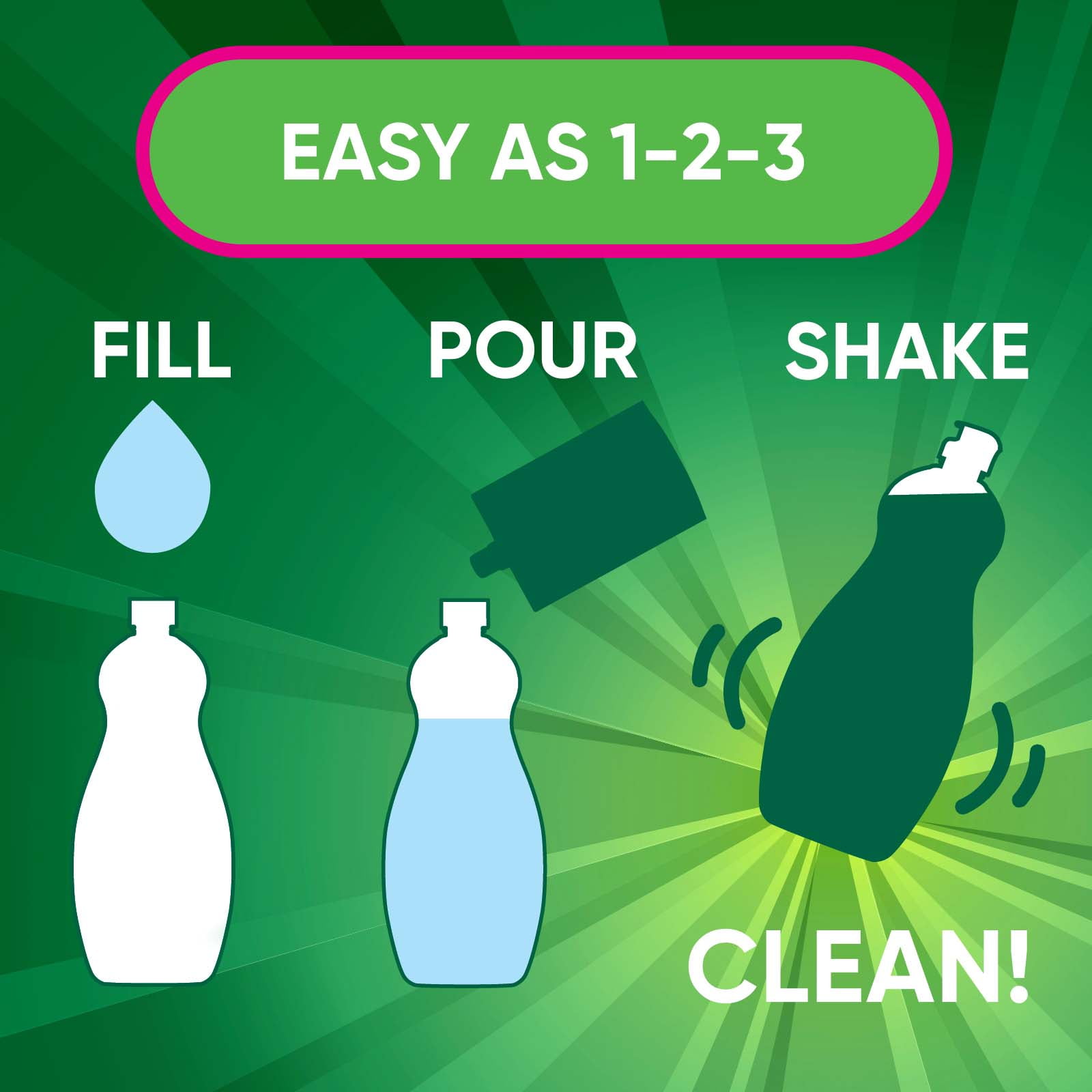 Palmolive Shake & Clean Dish Soap Concentrate Refills, Fresh Citrus, 5 fl oz 2 Pack
