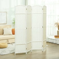 Resenkos 5.6ft Folding Room Divider Screen - 4-Panel Freestanding Privacy Partition for Home Office, White