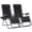 Black, variant on NAPWANT Zero Gravity Lounge Chair Set of 2, Adjustable Steel Mesh Recliner with Pillow & Cup Holder Tray,Navy Blue