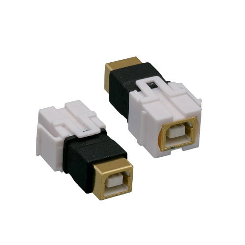Kentek USB 2.0 Type B Keystone Feedthrough Female To Female F/F  Insert Snap-in Flush Type Module For Wall Plate Patch Panel