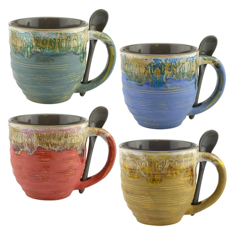 Mug Large Coffee Mugs Unique Glazed Ceramic Coffee Cups Set of 4, Great  Oversized 20 Ounce Mugs for Home Dcor or Office, Dishwasher Microwave Safe  ...