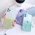thumbnail image 6 of Glitter Sequin Gradient Case for iPhone 11 Pro Max 6.5 inch, Bling Glitter Design Transparent Shockproof Clear Pattern Silicone Gel Back Cover Protective Case - Pink, 6 of 9