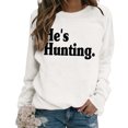 thumbnail image 2 of Luwomo Casual Sweatshirts Womens Valentine's Day Fashion Letter Print Long Sleeve Crewneck Style Pullover for Men and Women Streetwear Relaxed Fit Tops,A-White,2XL, 2 of 4