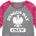 thumbnail image 3 of Instant Message - Dyngus Day Crew - Polish Holiday Celebration - Toddler & Youth Girls Raglan Graphic T-Shirt, 3 of 5