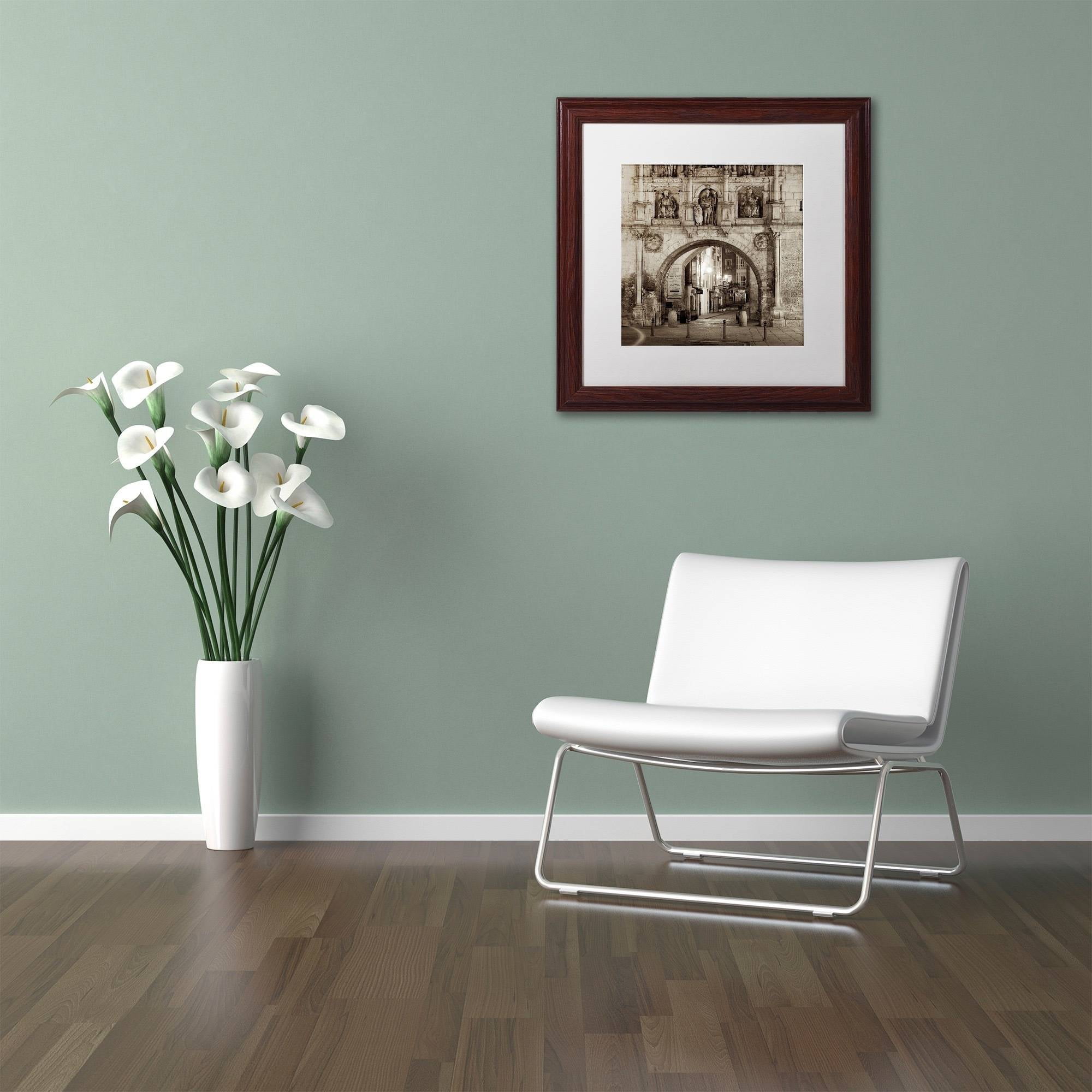 Trademark Fine Art "Burgos I" Canvas Art by Alan Blaustein, White Matte, Wood Frame