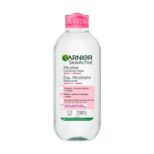 Garnier Micellar Water, Facial Cleanser & Makeup Remover, Suitable for Sensitive Skin, 400ml