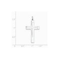 thumbnail image 3 of Sterling Silver Satin & Polished Cross Pendant Charm, 3 of 4