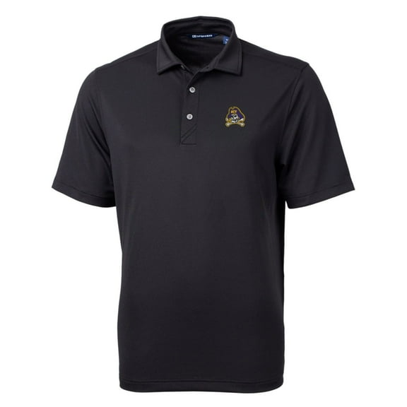 Men's Cutter & Buck Black ECU Pirates Big & Tall Virtue Eco Pique Recycled Polo