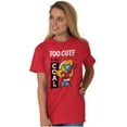 thumbnail image 4 of Santa Smurfette Too Cute Christmas Women's Graphic T Shirt Tees Brisco Brands L, 4 of 6