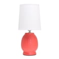 thumbnail image 2 of Mod Lighting and Decor Petite Dimpled Ceramic Table Lamp with Tapered Shade - 12.5" - Orange, 2 of 9