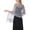 Silvery, variant on Sequin Shawl Women's Beaded Flapper Evening Wrap with Fringe Tassel Vintage Glitter Mesh Cape for Party Formal Silvery
