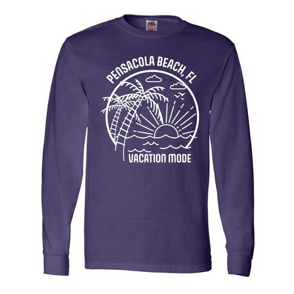 Inktastic Summer Vacation Mode Pensacola Beach Florida Long Sleeve T-Shirt