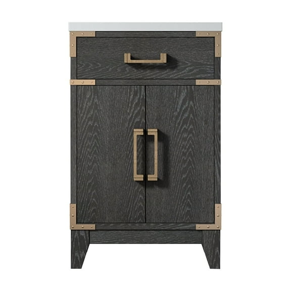 Harbor 20 in W x 18 in D Black Oak Single Bath Vanity and Acrylic Top