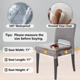 thumbnail image 2 of Dining Chair Cover Waterproof 2-Piece Clear Vinyl Dining Chair Protector Slipcovers, 2 of 6