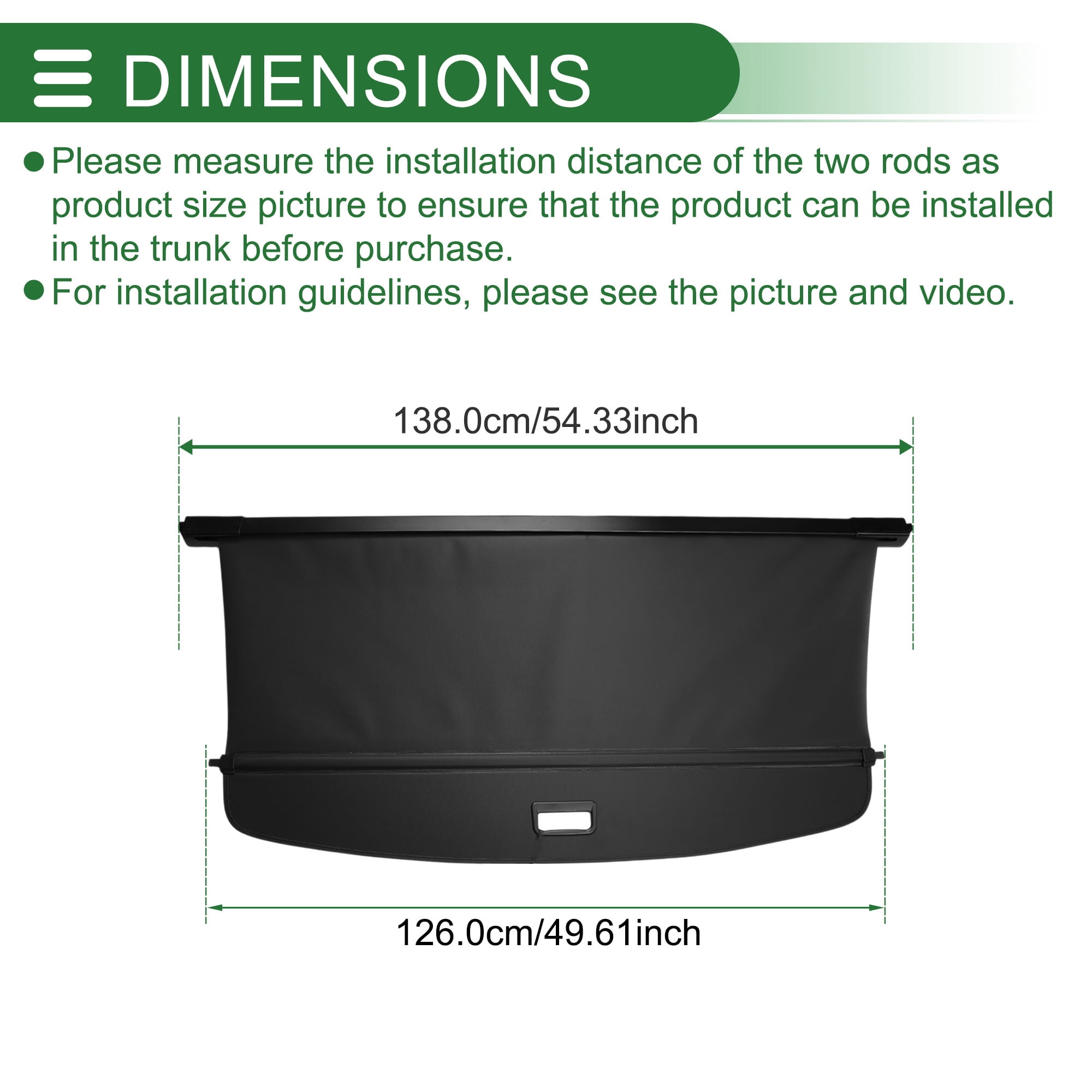 Unique Bargains Car Trunk Retractable Cargo Cover for Mercedes-Benz R-Class 2007-2019