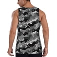 thumbnail image 3 of Easygdp Horse Silhouette Men's Tank Top, Sleeveless Muscle T Shirts, Breathable, Quick-Dry, Loose for Gym, Running, Fitness - 3X-Large, 3 of 9