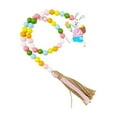 thumbnail image 5 of Jlong Easter Wood Bead Garland with Tassels Farmhouse Rustic Spring Beads Garland Natural Holiday Garland Prayer Boho Beads Shelf Wall Hanging Home Decor, 5 of 7
