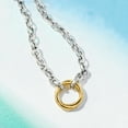 thumbnail image 3 of Ross-Simons Sterling Silver and 14kt Yellow Gold Multi-Circle Rolo-Chain Necklace, Women's, Adult, 3 of 6