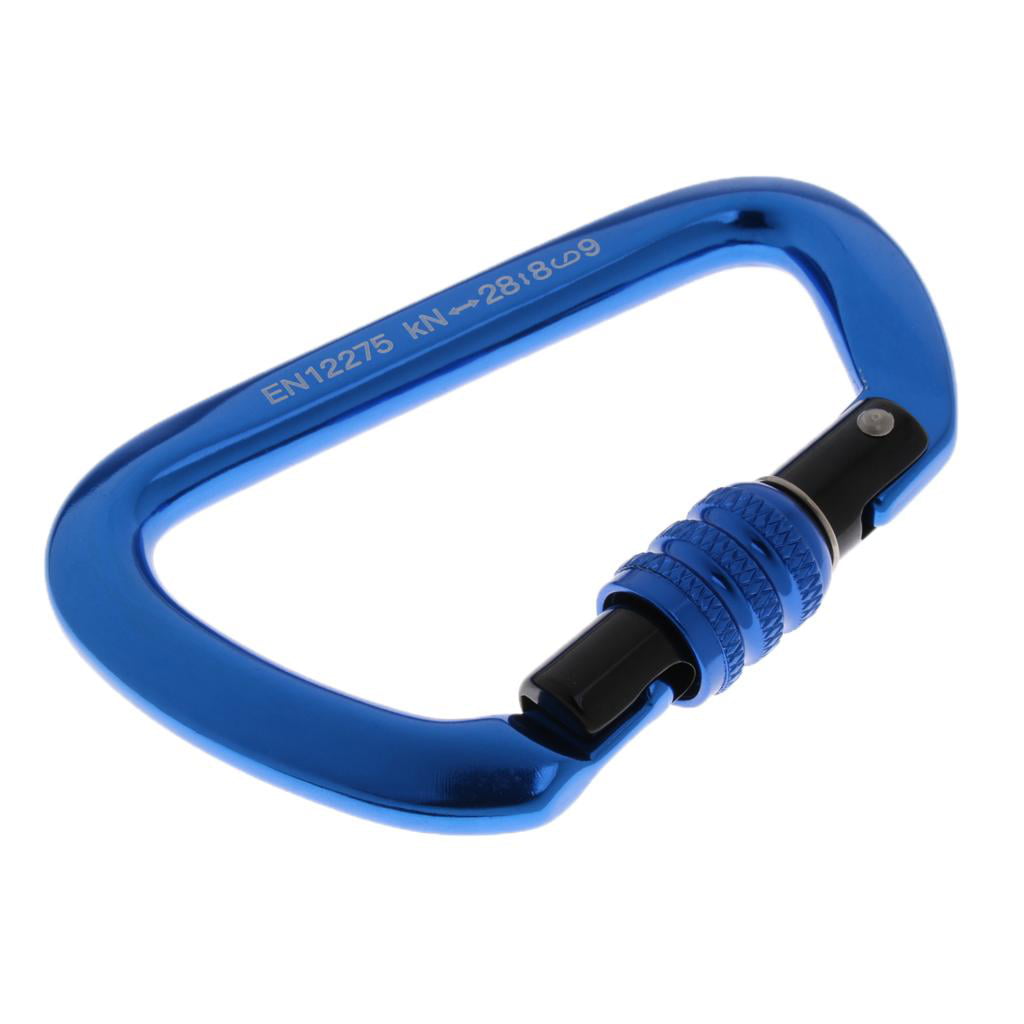 28KN Aluminum Screw Locking Carabiner Hook for Rescue Rock Climbing Rappelling 