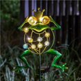 thumbnail image 3 of Monstrate LED Rana Luz solar Césped Jardín Camino Hierro Paisaje Decoración Alambre de cobre Adorno Estaca de tierra Lámpara de hierro al Iluminación y accesorios, 3 of 6