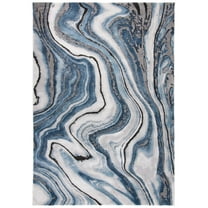 SAFAVIEH Craft Angjelko Abstract Area Rug, Blue/Grey, 6'7" x 9'