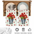 thumbnail image 5 of Red Tulip Flowers Kitchen Towels Set of 4, Spring Floral Vintage Drum Country Blue Absorbent Dish Towels for Kitchen, Microfiber Hand Towel, Quick Drying Tea Towel for Cleaning Decorative Dishcloths, 5 of 7
