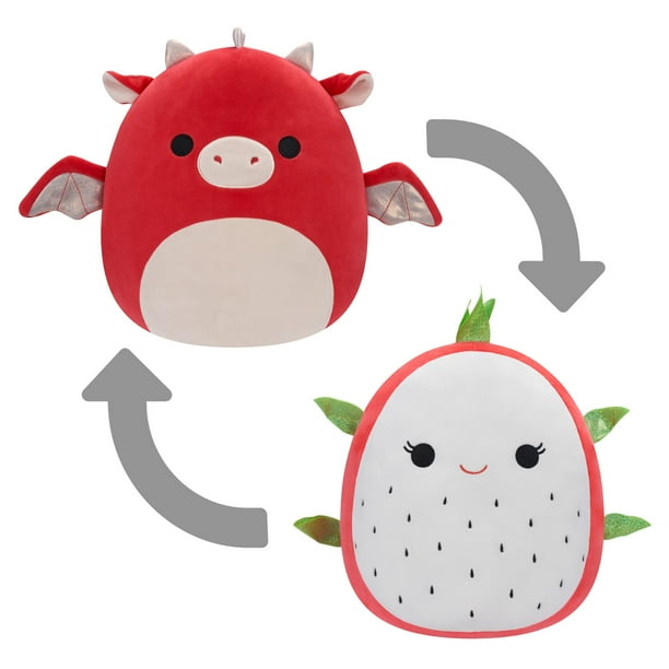 Malvaviscos de peluche Flipam con forma de pitahaya, dragón rojo, 30 cm