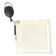 thumbnail image 2 of Toalla de limpieza de pelotas de golf de doble cara con mosquetón para limpieza de accesorios blanco, 2 of 8
