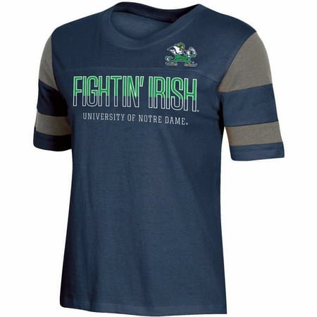 - Women's Russell Navy Notre Dame Fighting Irish Boxy T-Shirt