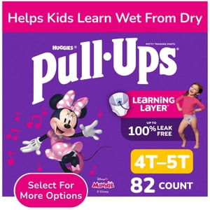 Pull-Ups Girls' Potty Training Pants, 4T-5T, 82 Count