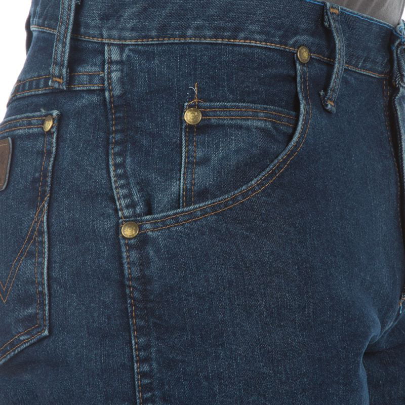 Wrangler Men's Cool Vantage 47 Dark Stonewash Jeans Regular Fit - 47Mcvds -  
