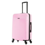 DUKAP Inception 24" Hardside Lightweight Luggage with Spinner Wheels, Handle and Trolley, Pink