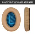 thumbnail image 2 of Almohadillas para auriculares Niukeke para Bose QC15 QC25, espuma suave de cuero, 2 of 7
