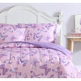thumbnail image 3 of Magical Butterfly Pink Purple 2-Piece Ultra Soft Microfiber Comforter Set - Twin, 3 of 6