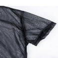 thumbnail image 5 of Femmes Transparentes Casual Crop Tops Manches Courtes T-Shirt Blouse Tops, 5 of 5