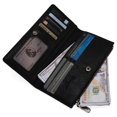 thumbnail image 6 of Wrangler Cow Print Bifold Wallet for Women RFID Zip Pocket & 10 Card Slots, Cow-Turquoise, 6 of 8