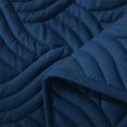 thumbnail image 3 of Whale Flotilla Quilt Set Queen Size, Soft Microfiber Lightweight Bedspread Coverlet Bed Cover (Wave Pattern) for All Seasons,Navy, 3 Pieces (Includes 1 Quilt, 2 Shams), 3 of 6