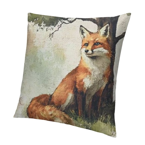 Log Cabin Decor Vintage Fox Throw Pillow Cover Decorative Cushion Case Home Living Room Bed Sofa Car