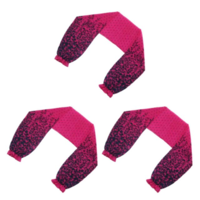 kurtrusly Boléro en Chiffon à Manches Longues Tendance pour Femmes Rose Rouge Fleur 3ensemble