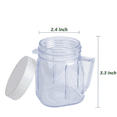 thumbnail image 3 of For Blender Replacement Parts, 4937 Mini Osterizer Blender Jar Accessory, Cup Mini Plastic Jars with Lids (4 Pack), 3 of 7