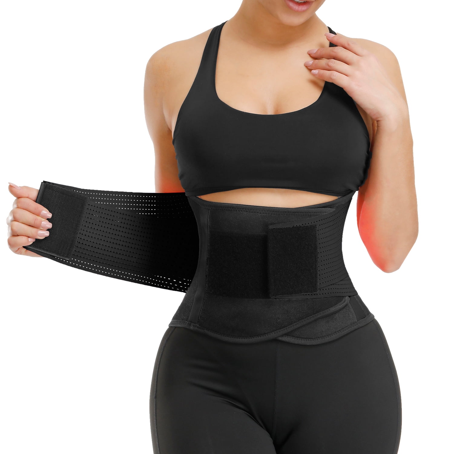 Women's Waist Trainer Cincher Sport Girdle Slimming Tummy Wrap Belt Black