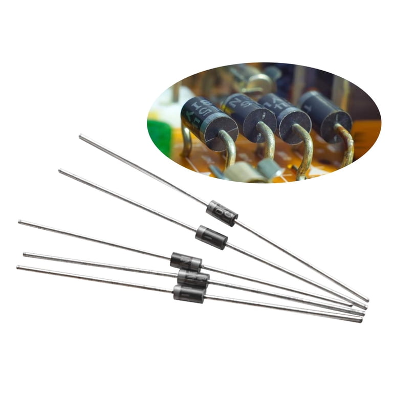 100 Stück Dioden-Sortiment – 10 Werte (1N4001–1N4007 & 1N5817–1N5819), Geringer Leckstrom, Hohe Effizienz, Für Profis Und Bastler