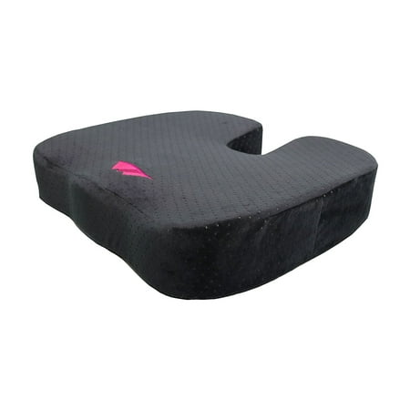 Foam Filled Wheelchair - Extra Thick Coccyx Orthopedic Memory Foam Seat Cushion by FOMI Care | Black Large Cushion For Car or Truck Seat, Office Chair, Wheelchair | Back Pain Relief