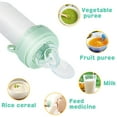 thumbnail image 7 of AMERTEER Baby Food Feeder, 2 in 1 Fruit Pacifier Silicone Squeeze Feeding Spoon with Replacement Nipple, Teething for Child, Infant & Toddler, Solid Food Dispensing Spoon with Dust Cover, 7 of 7