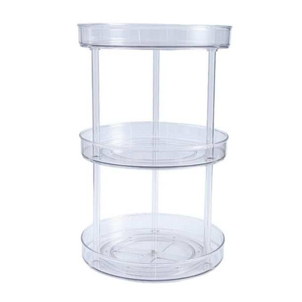 Contenedor giratorio para almacenar alimentos, especias, cosméticos y maquillaje. 3 niveles