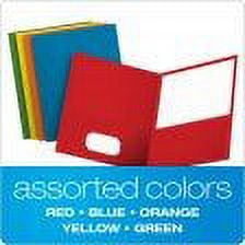 Oxford Two-Pocket Folders, Assorted Colors, Letter Size, 25 per