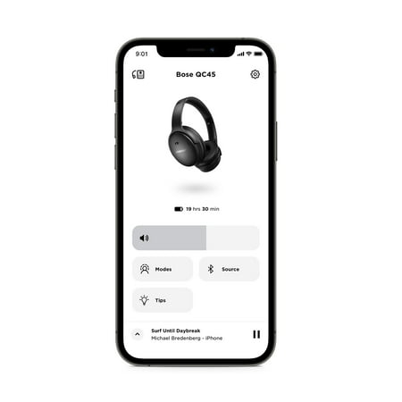 Bose - QuietComfort 45 Wireless Noise Cancelling Over-the-Ear Headphones - Triple Black