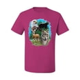 thumbnail image 2 of Eagle Bear Deer and Wolf Wildlife Americana / American Pride Men's Graphic T-Shirt, Fuschia, 5XL, 2 of 3