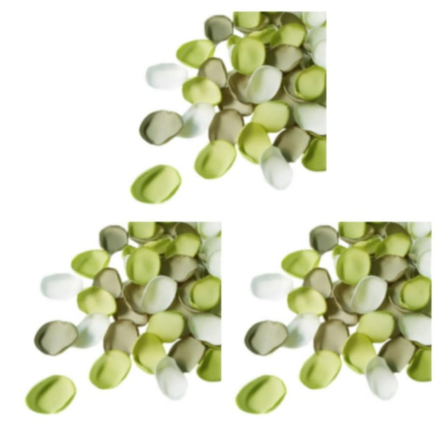 Baohd 400pack/lot Artificial Petals For Craft Projects Reusable Polyester Various Colors Silk Rose Petals Silk Colors DIY fruit green assortedcolor 3Set